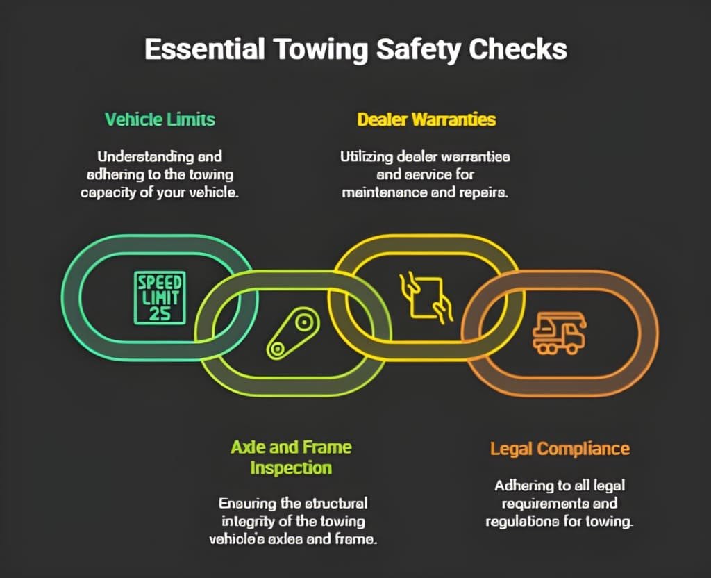 This image is a checklist of things to check when buying a trailer