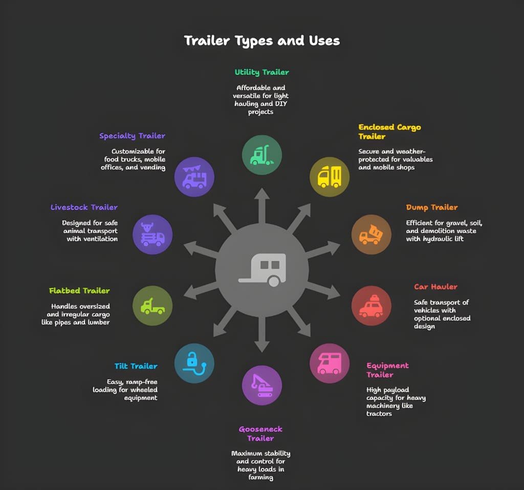 This image is a comparison between the types of trailers